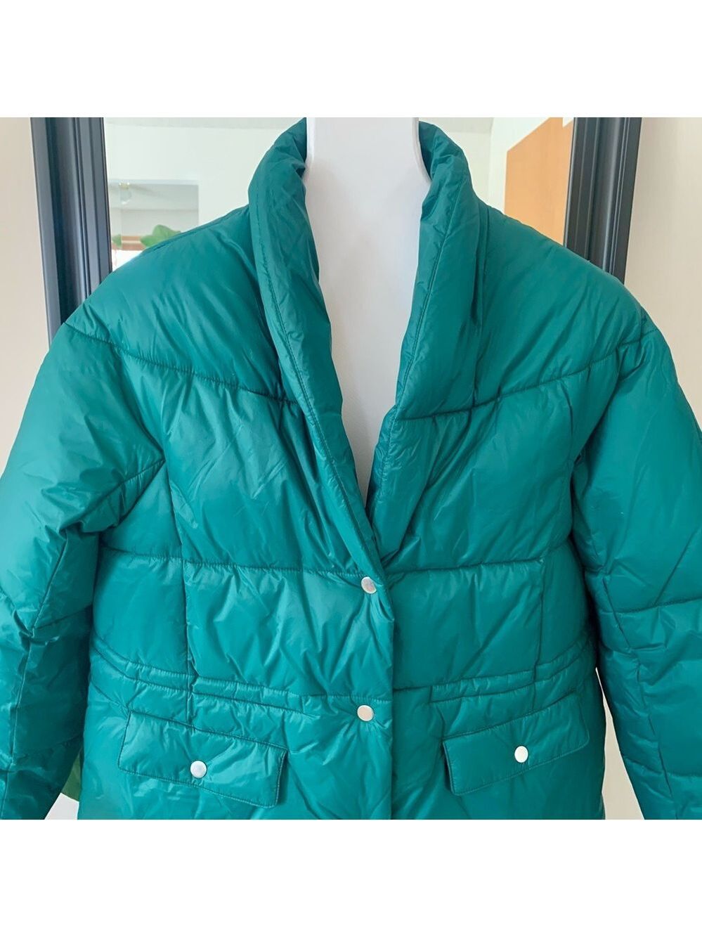 J. CREW Teal Signature Puffer Coat - Picture 4 of 8